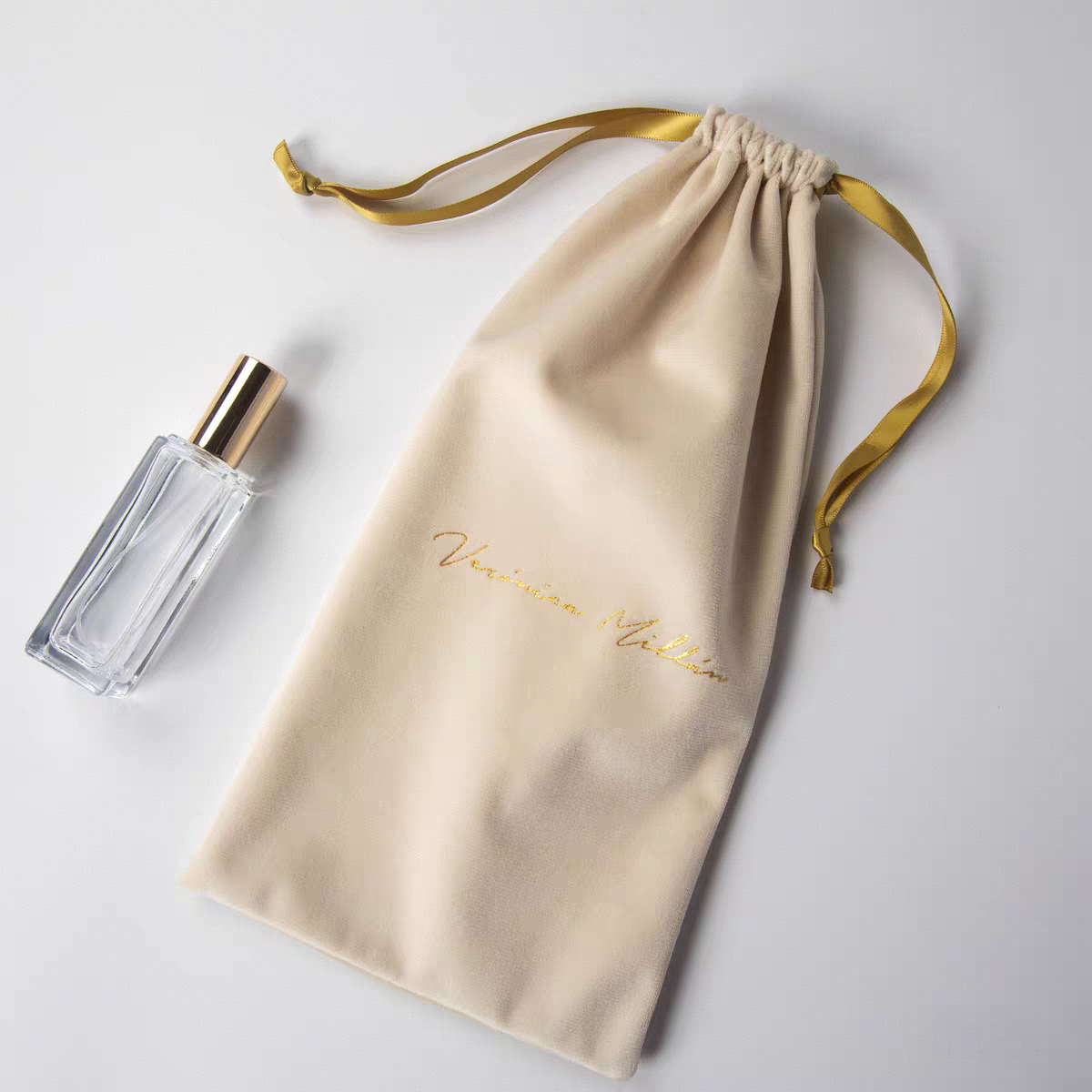 Velvet Drawstring Drawstring Pocket