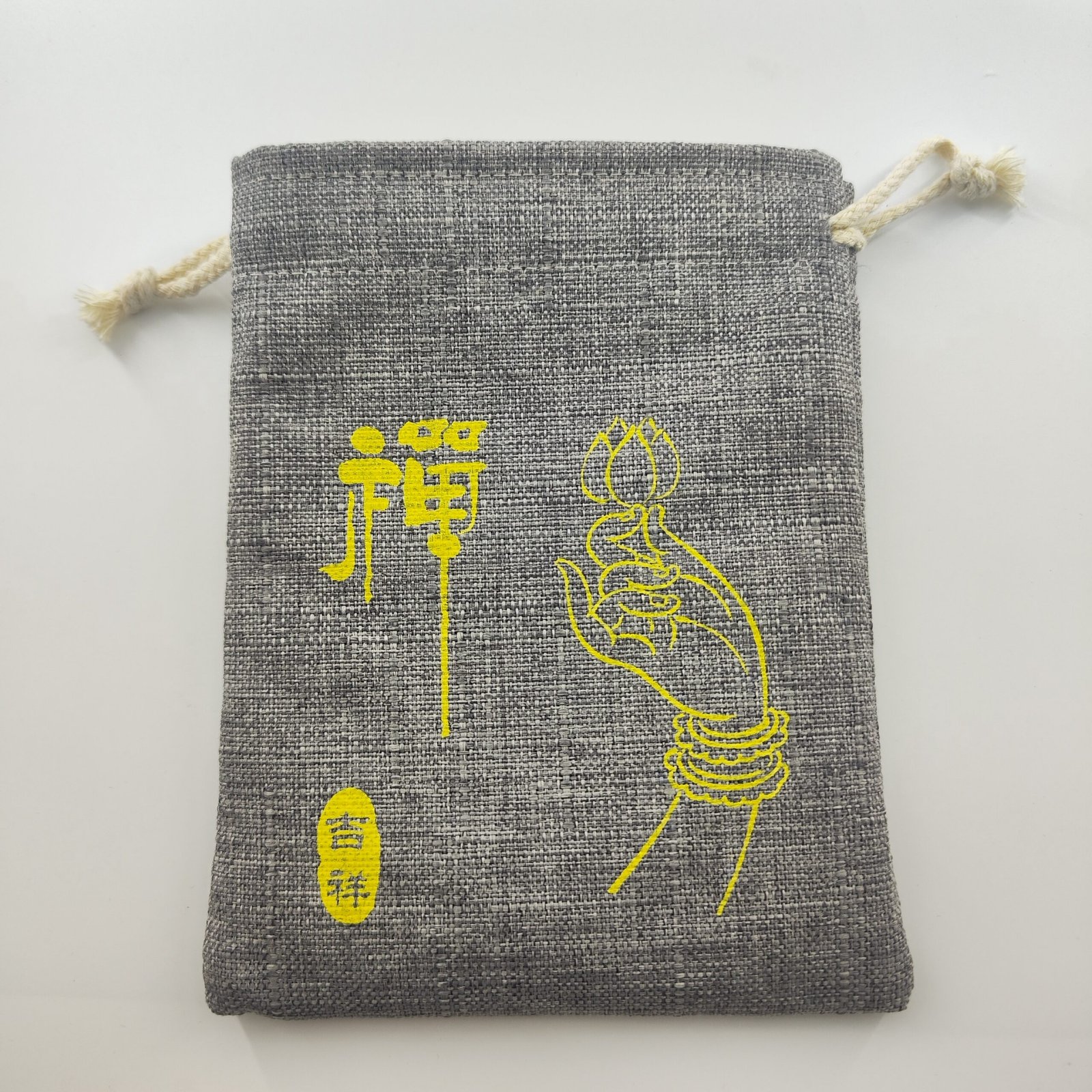 Chinese Style Double Layer Buddha’s Hand Burlap Bag