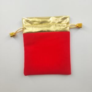 Gold Trimmed Velvet Drawstring Bag