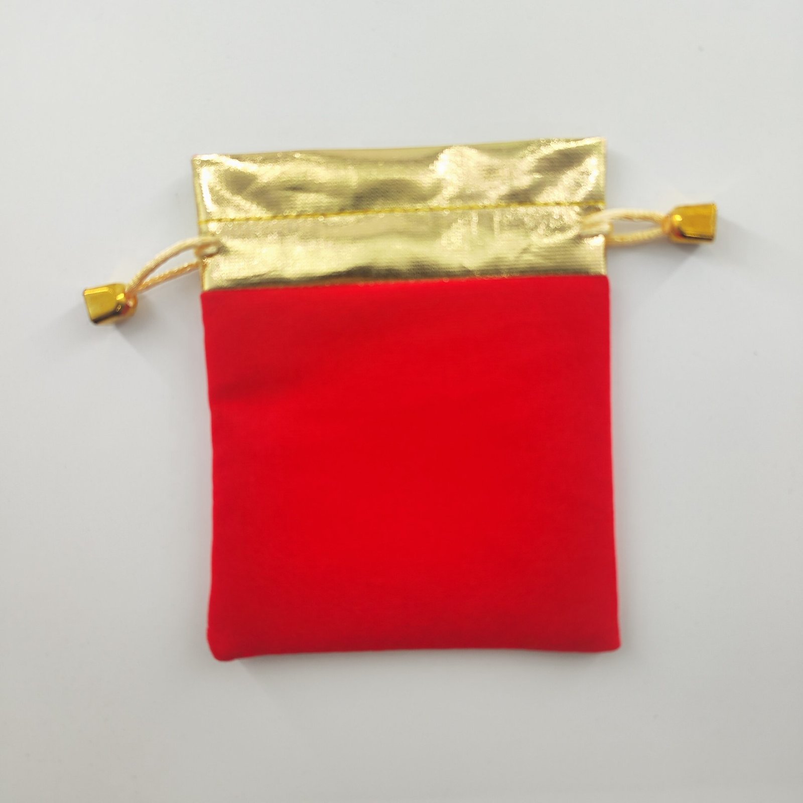 Gold Trimmed Velvet Drawstring Bag