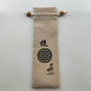 Long Burlap Comb Pouch