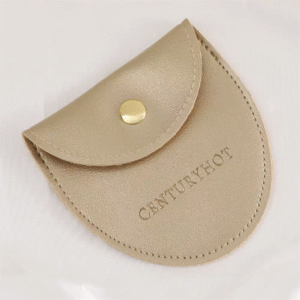 Custom Curved Leather Snap Bag