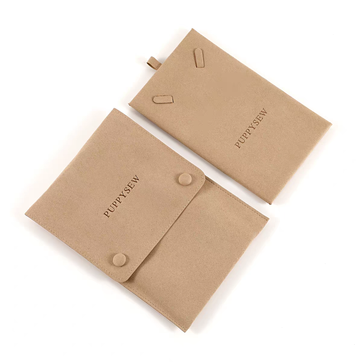 Customized Suede Flap Snap Bag